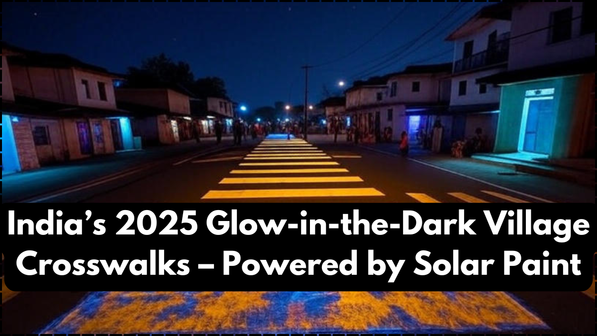 India’s 2025 Glow-in-the-Dark Village Crosswalks – Powered by Solar Paint