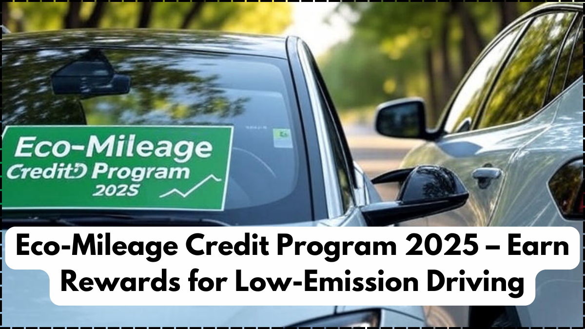 Eco-Mileage Credit Program 2025 – Earn Rewards for Low-Emission Driving